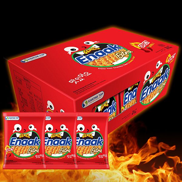 ENAAK~韓式小雞麵(辣味)增量盒裝28gx24包 ENAAK~韓式小雞麵(辣味)增量盒裝28gx24包
