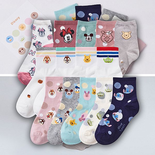 ONEDER 旺達棉品~迪士尼系列1/2童襪 繽紛款/趣味款/蜜蜂/點點(1雙入) 款式可選 ONEDER 旺達棉品~迪士尼系列1/2童襪 繽紛款/趣味款/蜜蜂/點點(1雙入) 款式可選