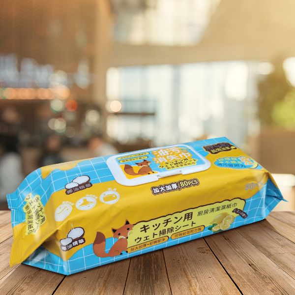 釩泰Finetech~廚房濕紙巾拋棄式濕紙巾(加大加厚)80抽 釩泰Finetech~廚房濕紙巾拋棄式濕紙巾(加大加厚)80抽