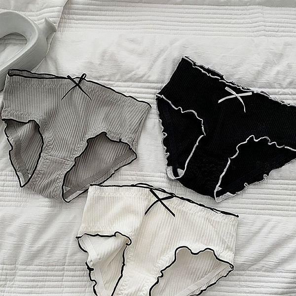 AMICA ~1313#蝴蝶結花邊羅紋內褲(1件入) 款式可選 AMICA ~1313#蝴蝶結花邊羅紋內褲(1件入) 款式可選