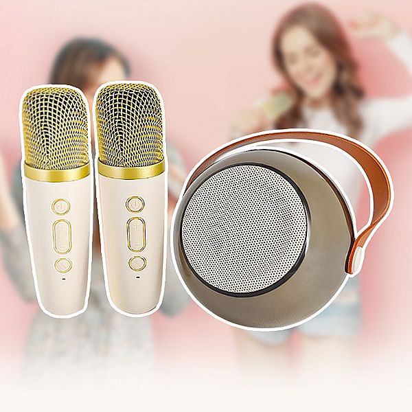 ERGOLINK~KS10炫彩聲光歡樂對唱藍芽音響(1組入) ERGOLINK~KS10炫彩聲光歡樂對唱藍芽音響(1組入)