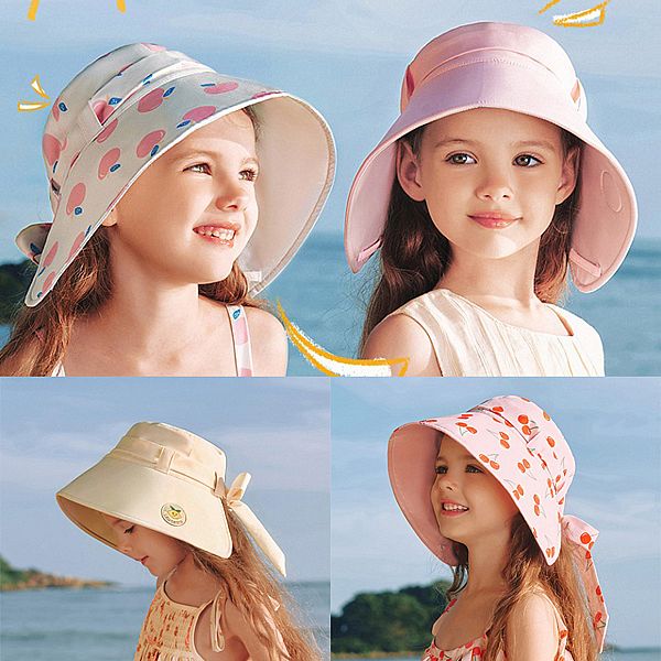 Lemonkid~兒童綁帶防曬帽(1入) 款式可選 Lemonkid~兒童綁帶防曬帽(1入) 款式可選