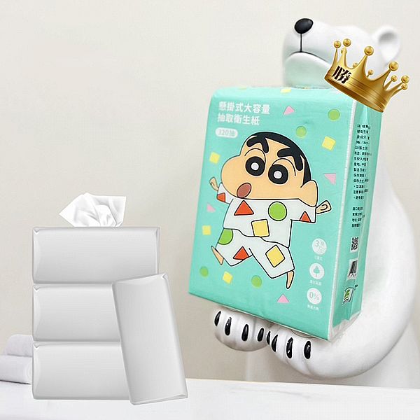 蠟筆小新~懸掛式大容量抽取式衛生紙(睡衣款)320抽 蠟筆小新~懸掛式大容量抽取式衛生紙(睡衣款)320抽