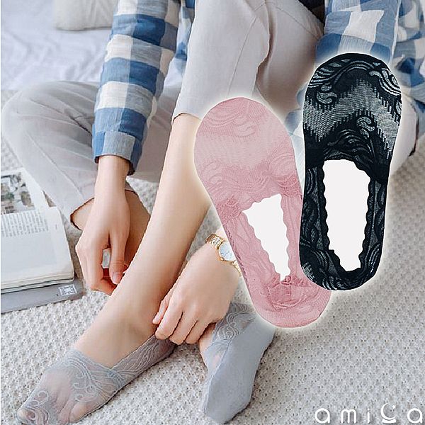 AMICA ~2010#傾色雲霧蕾絲船襪(1雙入) 款式可選 AMICA ~2010#傾色雲霧蕾絲船襪(1雙入) 款式可選