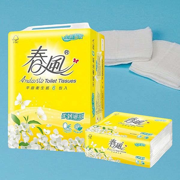 春風~平版衛生紙(300張x6包/串) 春風~平版衛生紙(300張x6包/串)