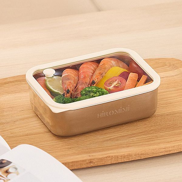 Hiromimi~可微波不鏽鋼保鮮盒(700ml)1入 Hiromimi~可微波不鏽鋼保鮮盒(700ml)1入