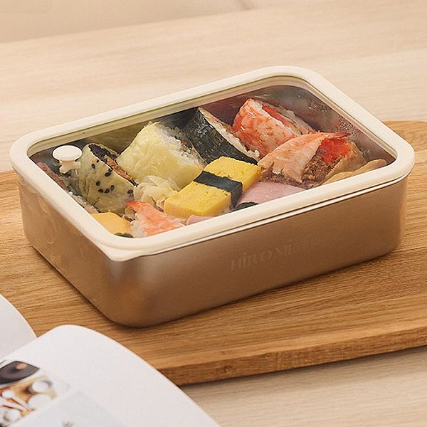 Hiromimi~可微波不鏽鋼保鮮盒(1200ml)1入 Hiromimi~可微波不鏽鋼保鮮盒(1200ml)1入