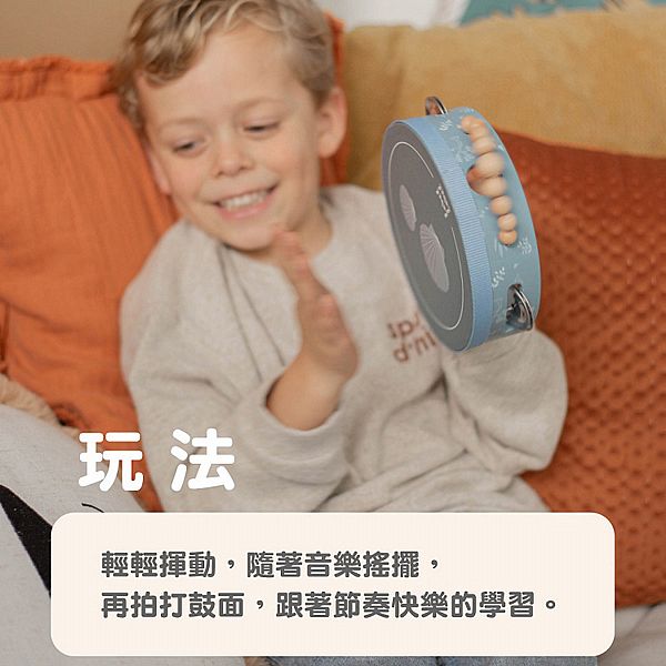 比利時 Label Label~木製鈴鼓(1入) 款式可選 比利時 Label Label~木製鈴鼓(1入) 款式可選