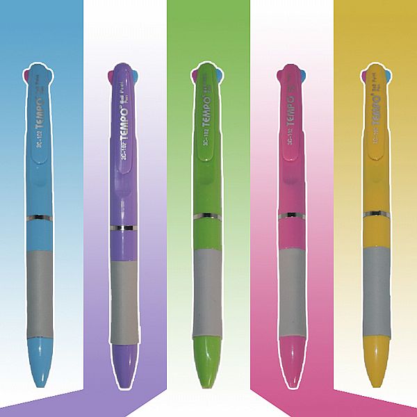 Tempo 節奏~0.7粉彩三色自動原子筆(3C-102)1支入 款式可選 Tempo 節奏~0.7粉彩三色自動原子筆(3C-102)1支入 款式可選