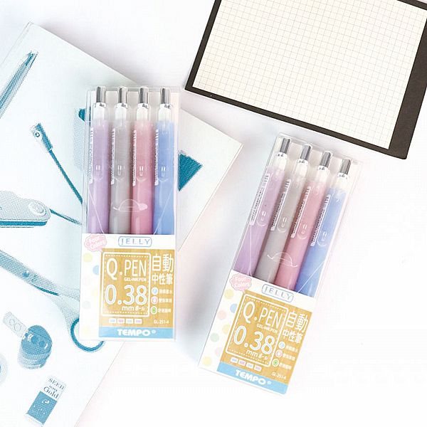 Tempo 節奏~0.38果凍中性筆四色包(GL-251-4)1組入 Tempo 節奏~0.38果凍中性筆四色包(GL-251-4)1組入