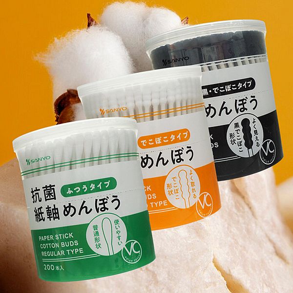 SANYO 山洋~VC20抗菌紙軸花棒(200支入) 款式可選 SANYO 山洋~VC20抗菌紙軸花棒(200支入) 款式可選