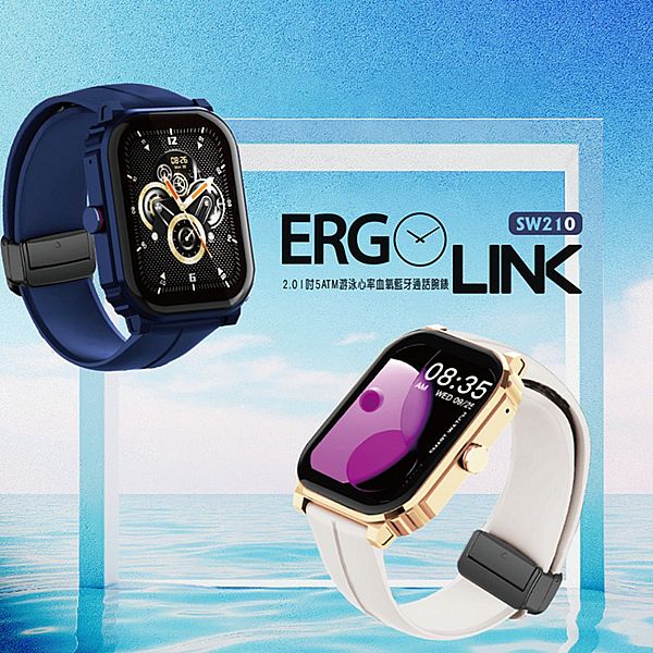 ERGOLINK~SW210(2.01吋)5ATM游泳心率血氧藍牙通話腕錶(1入) 款式可選 ERGOLINK~SW210(2.01吋)5ATM游泳心率血氧藍牙通話腕錶(1入) 款式可選