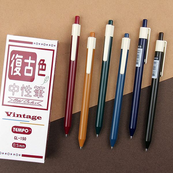 Tempo 節奏~0.5復古中性筆(GL-150)1支入 款式可選 Tempo 節奏~0.5復古中性筆(GL-150)1支入 款式可選