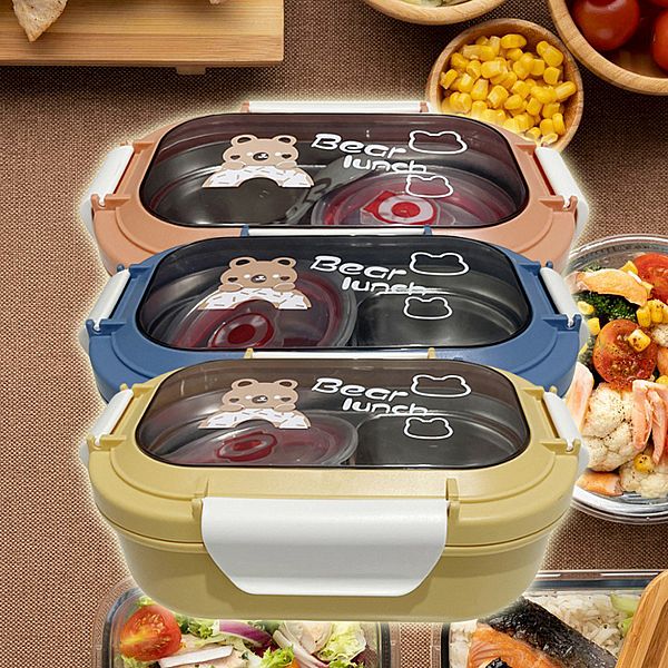 304不鏽鋼雙層便當盒(1入) 款式可選 304不鏽鋼雙層便當盒(1入) 款式可選