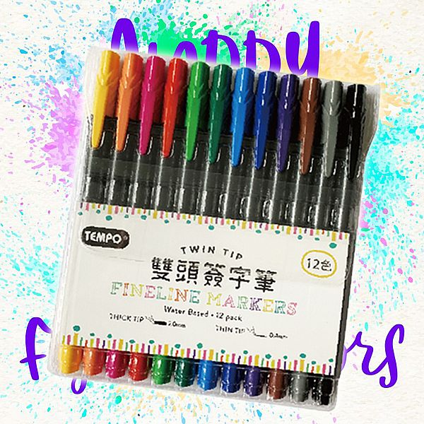 Tempo 節奏~12色雙頭簽字筆CF-180(1組入) Tempo 節奏~12色雙頭簽字筆CF-180(1組入)