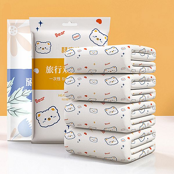 旅行一次性床單加厚雙人四件套(1組入) 款式可選 旅行一次性床單加厚雙人四件套(1組入) 款式可選