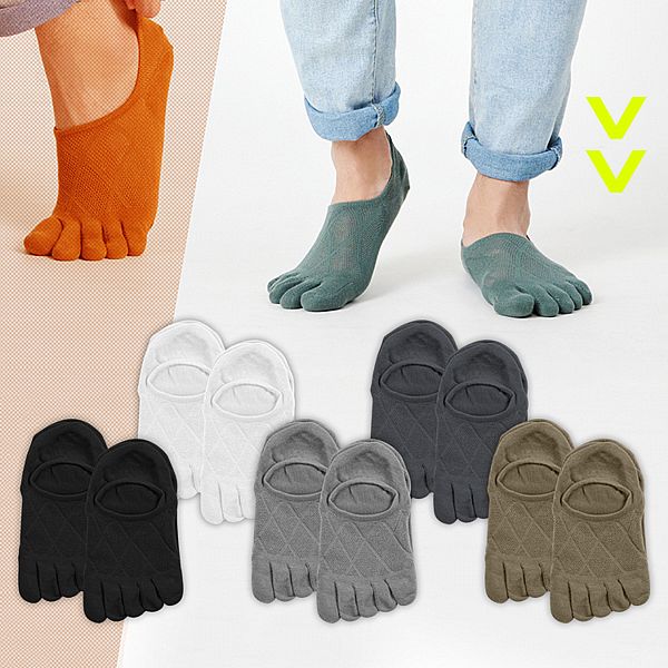 VOLA 維菈織品~透氣網防脫落隱形五趾襪(1雙入) 款式可選 25-27cm 男款 VOLA 維菈織品~透氣網防脫落隱形五趾襪(1雙入) 款式可選 25-27cm 男款