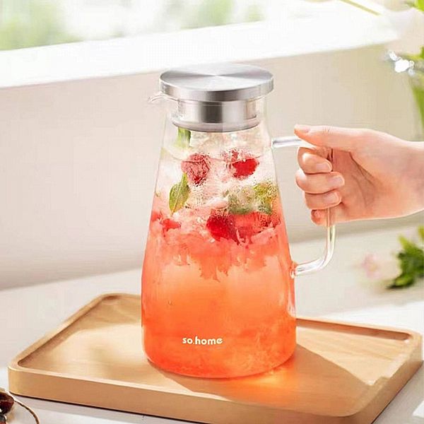 So.home~1.6L高硼矽玻璃冷水壺/耐熱水壺(R982-160)1入 So.home~1.6L高硼矽玻璃冷水壺/耐熱水壺(R982-160)1入