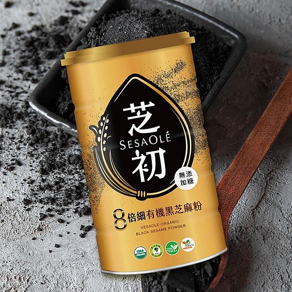 SesaOle 芝初~8倍細有機黑芝麻粉(380g) 三大標章 全素食 無添加 SesaOle 芝初~8倍細有機黑芝麻粉(380g) 三大標章 全素食 無添加
