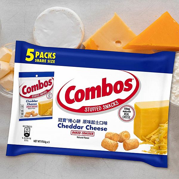 美國 COMBOS 冠寶~起司捲心餅(178.6gx5包) 美國 COMBOS 冠寶~起司捲心餅(178.6gx5包)