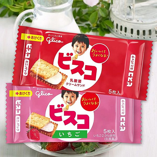 Glico 格力高~Bisco必思可乳酸菌夾心餅乾(20.9g) 款式可選 Glico 格力高~Bisco必思可乳酸菌夾心餅乾(20.9g) 款式可選