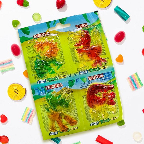 Vidal~恐龍造型軟糖(44g) 恐龍圖案造型顏色隨機出貨 西班牙 Vidal~恐龍造型軟糖(44g) 恐龍圖案造型顏色隨機出貨 西班牙