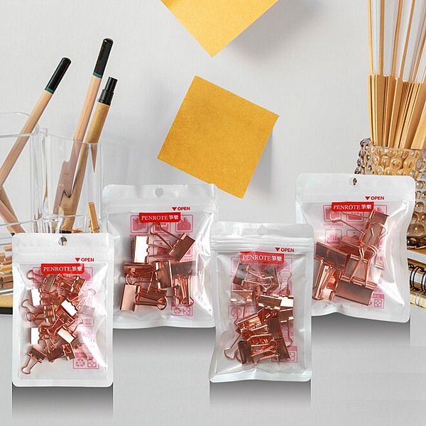 PENROTE 筆樂~玫瑰金色長尾夾(1入) 款式可選 PENROTE 筆樂~玫瑰金色長尾夾(1入) 款式可選