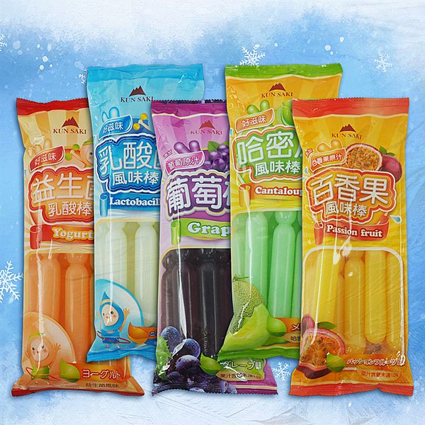 崑崎~益生菌乳酸棒/乳酸菌/葡萄/哈密瓜/百香果汁風味棒(袋裝) 款式可選 冰棒 冰棍 崑崎~益生菌乳酸棒/乳酸菌/葡萄/哈密瓜/百香果汁風味棒(袋裝) 款式可選 冰棒 冰棍