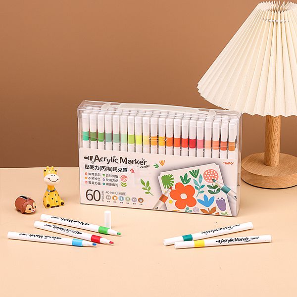 Tempo 節奏~60色壓克力(丙烯)馬克筆(AC-390)1組入 Tempo 節奏~60色壓克力(丙烯)馬克筆(AC-390)1組入