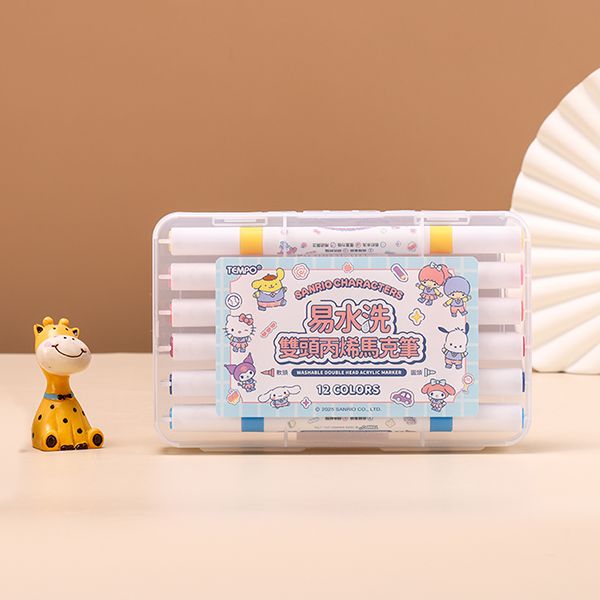 Tempo 節奏~三麗鷗易水洗雙頭丙烯筆(AC-200) 12色 Tempo 節奏~三麗鷗易水洗雙頭丙烯筆(AC-200) 12色