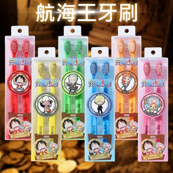 航海王牙刷(2支入+徽章x1) 款式可選 航海王牙刷(2支入+徽章x1) 款式可選