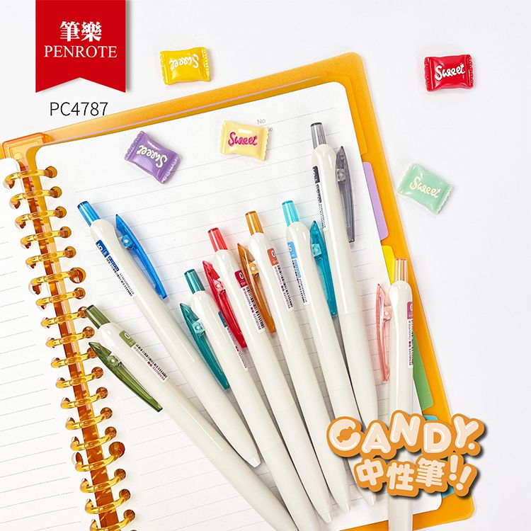 PENROTE 筆樂~CANDY中性筆0.5mm(1支入) 款式可選 PENROTE 筆樂~CANDY中性筆0.5mm(1支入) 款式可選