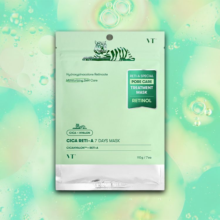 韓國 VT~CICA老虎積雪草A醇七日面膜(7片入) 韓國 VT~CICA老虎積雪草A醇七日面膜(7片入)
