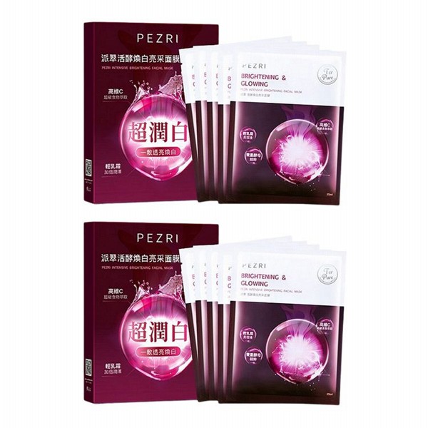 <超值組合> PEZRI 派翠~活酵煥白亮采面膜(25mlx5片/盒) 2入組 組合款 <超值組合> PEZRI 派翠~活酵煥白亮采面膜(25mlx5片/盒) 2入組 組合款
