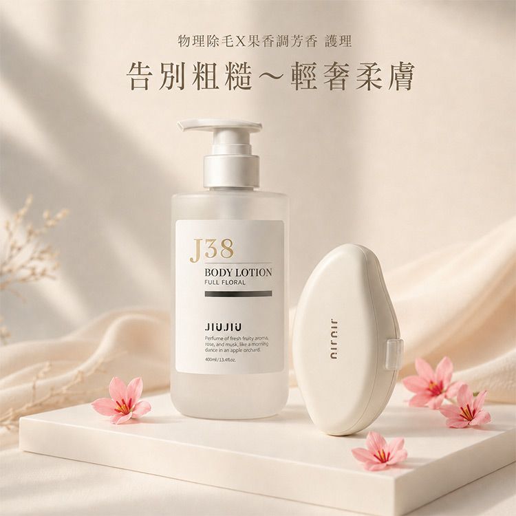JIUJIU~親親柔焦淨膚除毛器+親親輕奢香氛潤膚乳(J38漫舞香蘋)400ml 組合款 JIUJIU~親親柔焦淨膚除毛器+親親輕奢香氛潤膚乳(J38漫舞香蘋)400ml 組合款