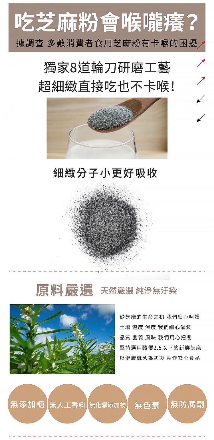 芝初 黑芝麻粉 黑芝麻粉 全素 高鈣 黑芝麻粉