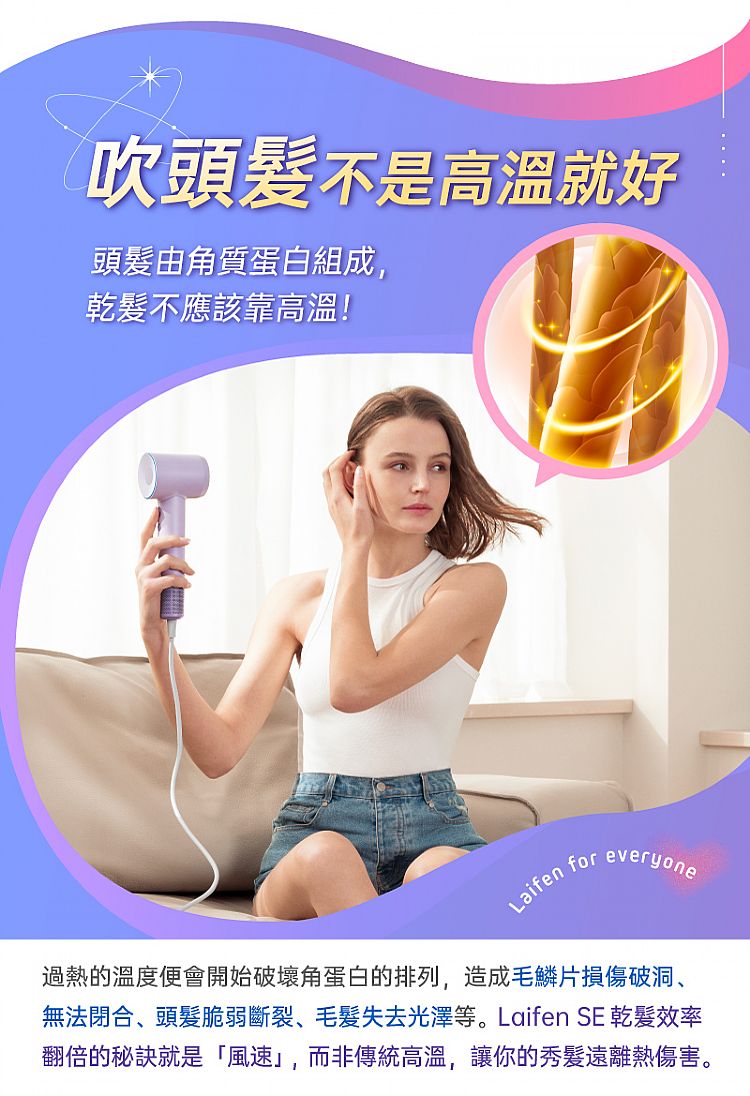 負離子 吹風機 負離子 護髮 徠芬 吹風機