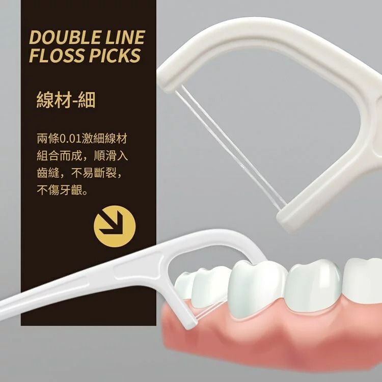 奈森克林 牙線棒 口腔清潔 牙線棒 雙線 牙線棒