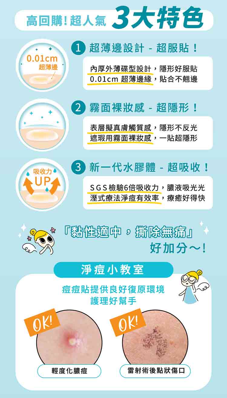 護妍天使 痘痘貼 隱形 痘痘貼 護妍天使 水楊酸