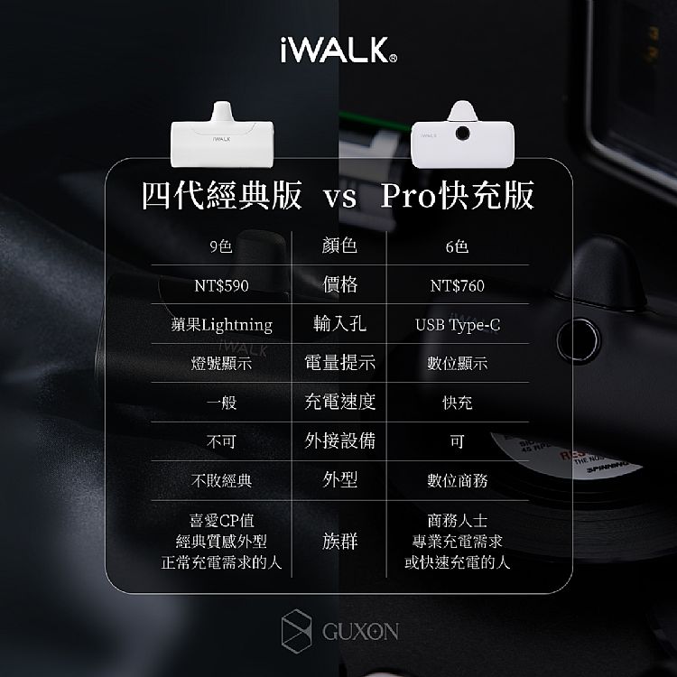 快充 行動電源 直插式 行動電源 行動電源 IWALK