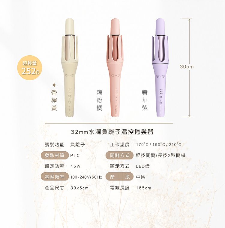 溫控 沐尼黑 溫控 負離子 自動斷電 沐尼黑