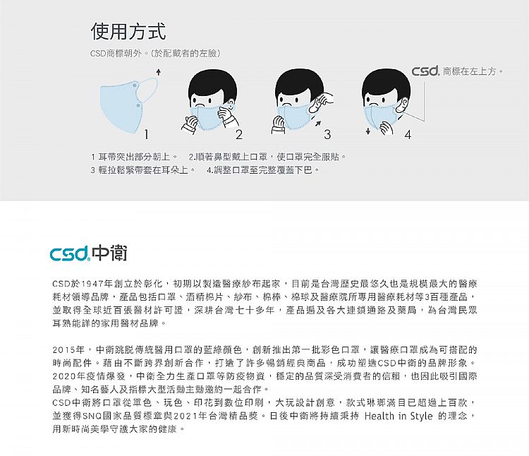 CSD 口罩 口罩 中衛 中衛 醫用口罩