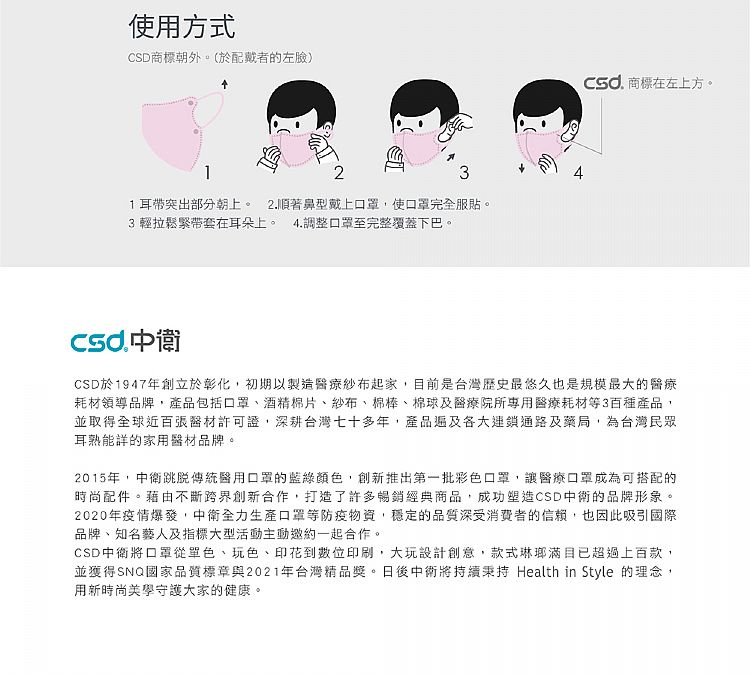 CSD 口罩 口罩 中衛 中衛 醫用口罩