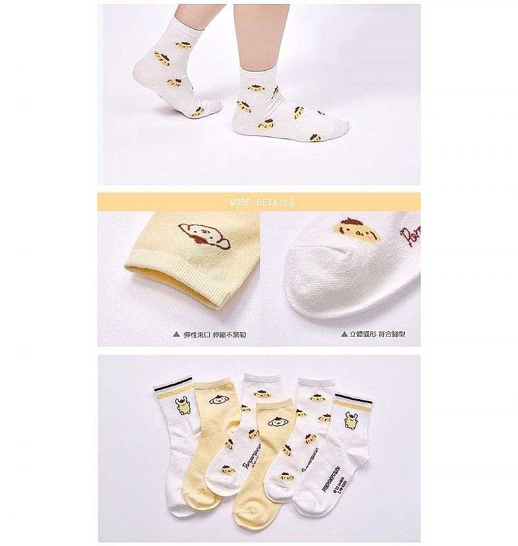 中筒襪 ONEDER 中筒襪 旺達棉品 三麗鷗 布丁狗