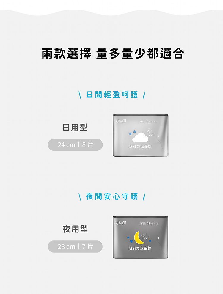 涼感 衛生棉 夜用 衛生棉 日用 衛生棉