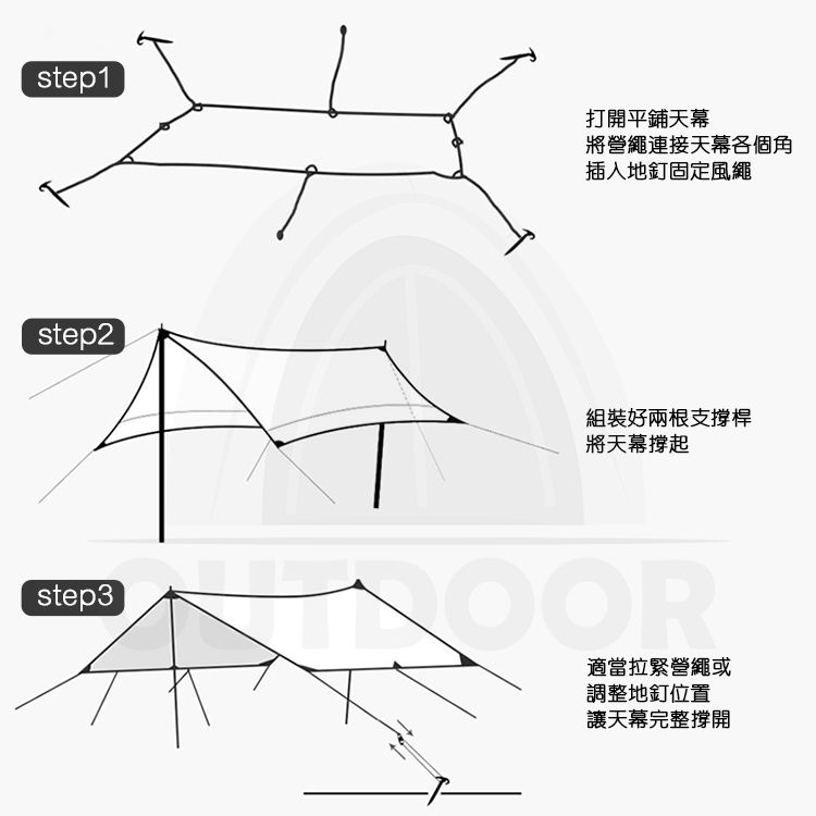 戶外 露營 遮陽 天幕 戶外 防水
