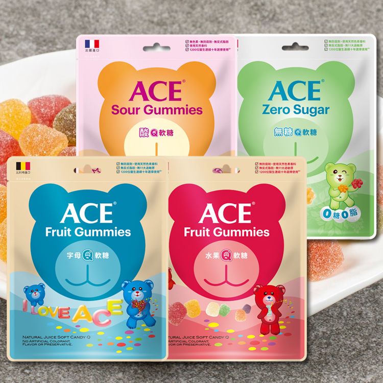 水果 軟糖 無糖 軟糖 ACE 軟糖