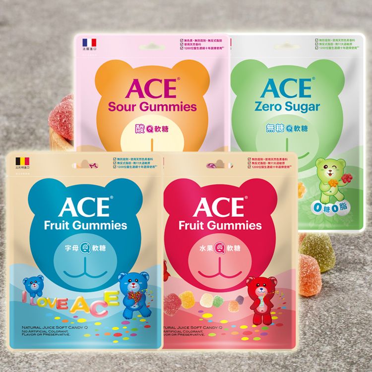 水果 軟糖 無糖 軟糖 ACE 軟糖