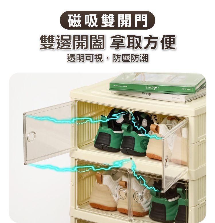 多層 收納櫃 透明 收納櫃 磁吸 透明