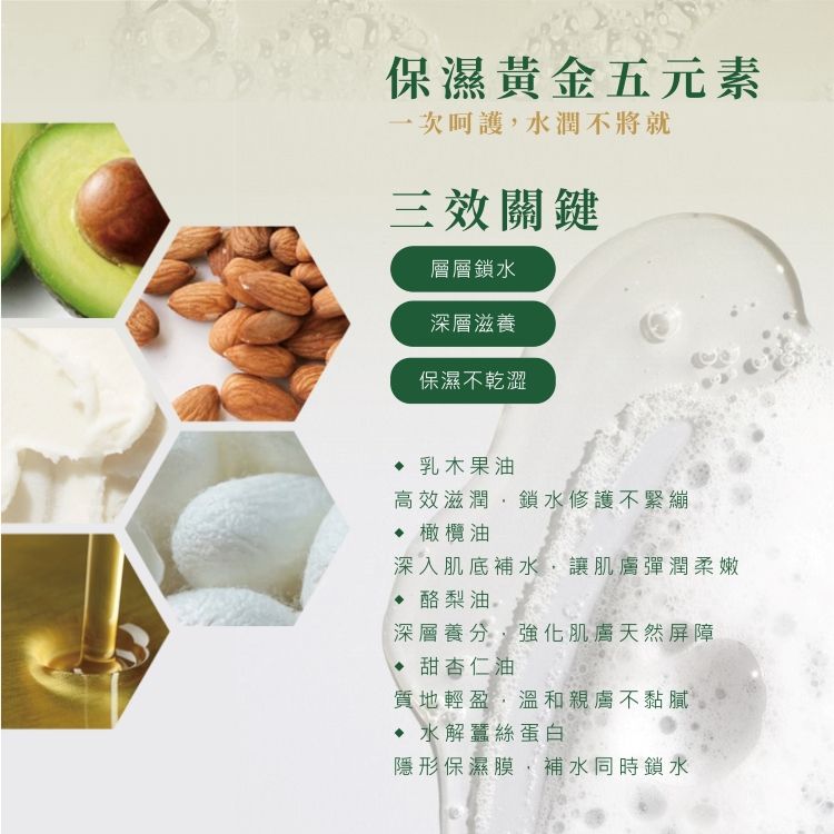 溫和 保濕 豐潤 保濕 修復 保濕
